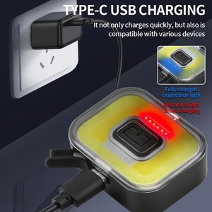 USB-Ladekopfleuchte COB Tragbare Mini-Lampe Mit Roter Und Blauer Warnlampe 1O9Q - Bild 1 von 21