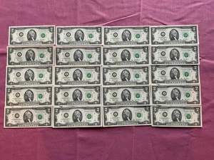 Lot of 20 $2 Bills New Uncirculated Series 2003 Sequential - Picture 1 of 2