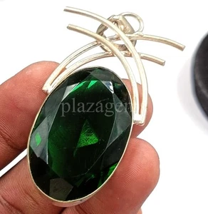Oval Cut 82.20 Ct EGL Natural Green Moldavite 925 Sterling Pendant Gemstone 5ARC - Picture 1 of 7