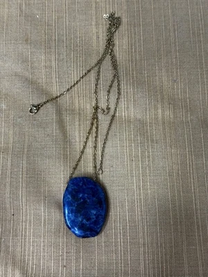 Nuevo Collar Colgante Piedra Azul Sodalita en Cadena Dorada - Joyería Boho Foto 1 de 4