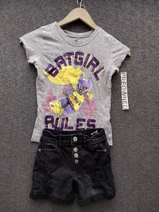 Lego Sleeveless T-Shirt Gray + Justice Skirt Black Girls 2-Pack Size M - Picture 1 of 13