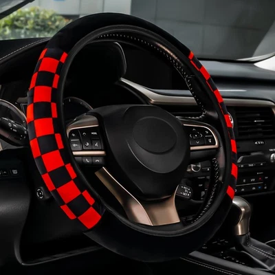 Racing Sport Velour Universal Car Steering Wheel Cover Plush Winter Warm Fur 15" - Image 1 of 4