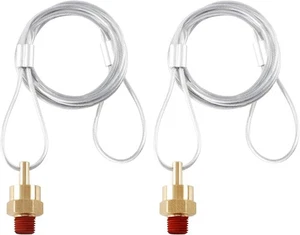 2PCS Air Tank Drain Valve Plug Fitting 1/4" NPT with 60" Cable 2PCS-1/4NPT  - Picture 1 of 6