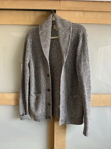 Faherty Strickjacke marmoriert Baumwollmischung Herren M grau - Bild 1 von 6