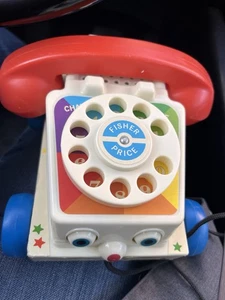 Fisher Price Chatter Phone Pull Toy Vintage Style 2009 Basic Fun Rotary Toy - Picture 1 of 7