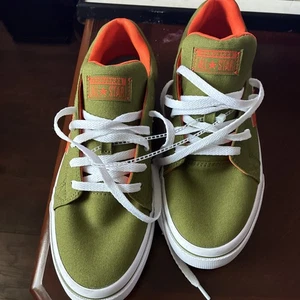 Converse All Star Green Orange White New Pair Size Men’s 9.5, Comfort Cushion - Picture 1 of 15