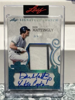 Parche usado Leaf Spectacular Don Mattingly 2025 juego inscrito automático/5 Foto 1 de 3