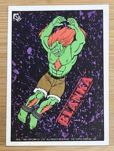 Vintage 1993 Capcom Topps Street Fighter 2 II Blanka Sticker Card #2 Video Games - Picture 1 of 2