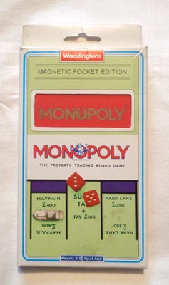 Vintage Waddingtons Monopoly Magnetic Pocket Edition Travel Board Game - VGC - Image 1 of 3