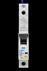 BG BRITISH GENERAL 16 AMP CURVE B 6kA 30mA RCBO TYPE AC CURBA16-01 - Picture 1 of 7