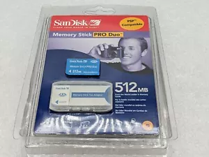 SanDisk SD 512MB Memory Stick PRO Duo Card - SDMSPD-512-A10 - Picture 1 of 5