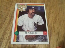 ED  FIGUEROA   LEYENDAS HISPANAS DEL BEISBOL KELLOGGS 1991  BASEBALL CARD