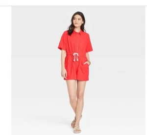 Women’s Universal Thread Jumpsuit Red NWT Sz M - Picture 1 of 2
