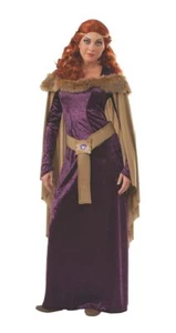 Medieval Charlotte Mane Renaissance Costume, Princess Queen, Purple Tan, Thrones - Picture 1 of 1