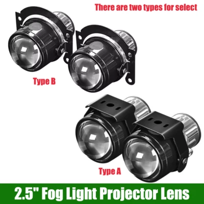 2X 2.5" Fog Light Bi-Xenon Projector Lens Hi/Lo H11 H9 H8 Retrofit Universal NEW - Image 1 of 4