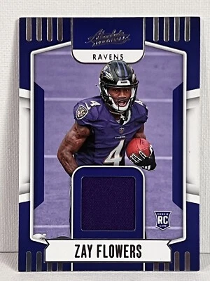 Zay Flowers 2023 Absolute RC Memrabilia Baltimore Ravens  - Image 1 of 2
