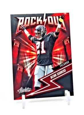 Deion Sanders "Rock Out" 2023 Panini Absolute #5 Atlanta Falcons INSERT - Image 1 of 2