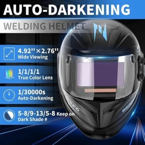 Automatische Verdunkelung Schweißhelm große Ansicht True Color Schweißermaske Solar AZNH-1099 - Bild 1 von 4
