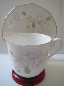 ROYAL DOVER - TEACUP AND SAUCER - GOLD TRIM - Picture 1 of 8