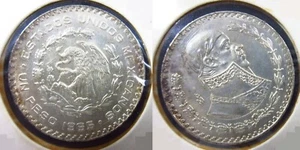 Mexiko 1 Peso 1965 0,100 Silber Jose Morelos Mexicanos Weltmünze I0720 - Bild 1 von 3