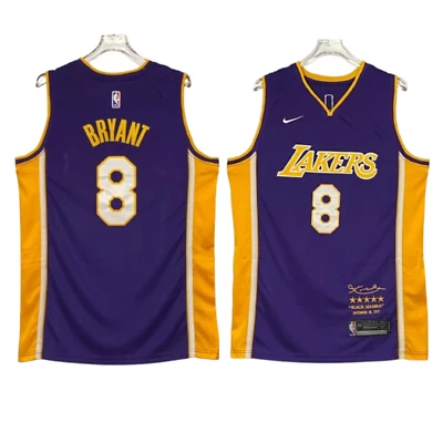 NWT Youth's Kobe Bryant Purple Retired Limited Jersey #8 Stitched