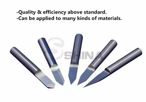 5 punte per incisione in carburo di tungsteno 4 mm 90 gradi 0,2 mm strumento router CNC - Foto 1 di 10