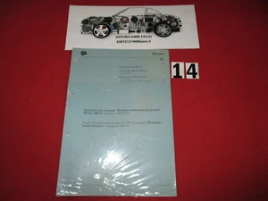 MANUALE DI ASSISTENZA AGGIORNAMENTO LANCIA MOTOTRE 2850cc V6 - Picture 1 of 1