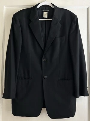 Chaqueta Blazer Vintage Issey Miyake Hombres Lana Negra 2 Botones Talla Grande Pecho 46" Foto 1 de 4