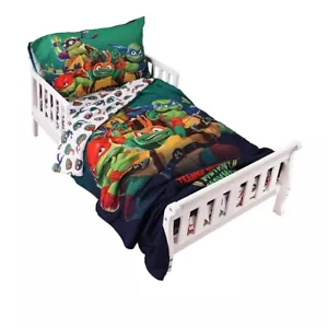 Teenage Mutant Ninja Turtles Ultra-Soft 3-Pcs Toddler Bedding Sheet Set for Kids - Picture 1 of 9