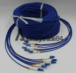 200M Indoor Armored Fiber Cable LC-LC 6 Strand SingleMode 9/125 Fiber Patch Cord - Afbeelding 1 van 5