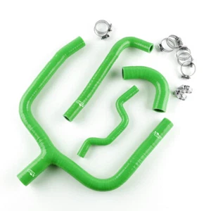 Green for Kawasaki KX250F KXF250 2009-2016 Silicone Radiator Hose Clamps kit - Picture 1 of 7