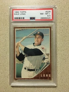 Topps #228 Dale Long 1962 PSA 8. 5 NM-MT+ SENATORS 9 - Imagen 1 de 2