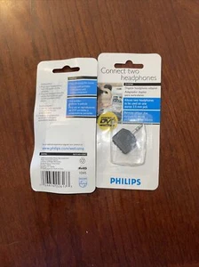2 Philips Stereo Mini 3,5mm Jack Cuffie Divisore Sdoppiatore Nuovo In Confezione - Foto 1 di 2