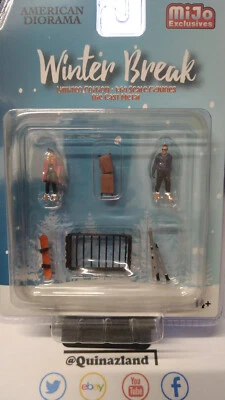 American Diorama Set 1/64 Figurines Winter Break    (NG13) - Photo 1/4