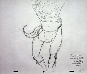 FIRE & ICE 1982 Brian RAY Matita SUBHUMAN firmata produzione disegnata a mano #RB - Foto 1 di 2