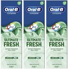 3 x Oral-B Plus Ultimate Fresh Toothpaste Cool Mint Long Lasting Freshness 75 ml