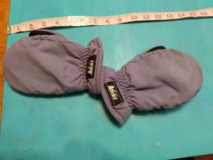 REI Kids Juniors Childrens Toddlers FLEECE-LINED Mitten PURPLE LG - Picture 1 of 4