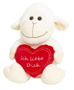 Plüschtier Schaf mit Herz Ich Liebe Dich 30 cm groß Plüschschaf Plüschbär - Bild 1 von 5