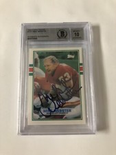 MIKE WEBSTER SIGNED CHIEFS 1989 TOPPS CARD SLABBED BECKETT COA HOF STEELERS 10