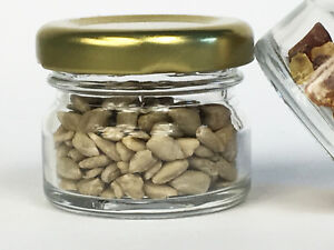 60 Mini Rundgläser 37ml Marmeladengläser Einmachgläser Einweckgläser Glas Silber