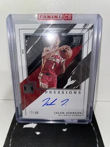 2021-22 Panini Basketball Impeccable Jalen Johnson Impressions Auto Rookie /99 - Picture 1 of 2