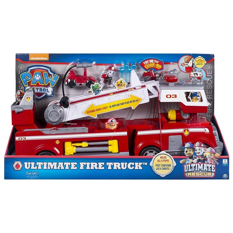 Paw Patrol Ultimate Rescue Fire Truck, camion pompieri di Spin Master 6043989 - Immagine 1 di 1
