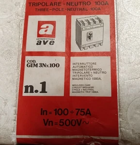 AVE GIM 3N100A 15KA 380V Magnet-Thermoschalter Magnetbox 1000A - Bild 1 von 12