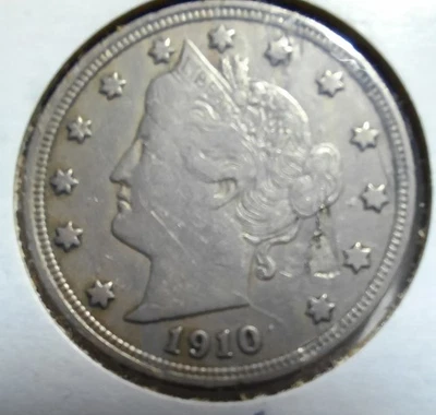 1910 Liberty V Nickel Lamination Mint Error Coin Very Fine - Image 1 of 4