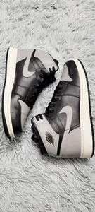 Size 7Y Nike Air Jordan 1 Retro High OG 2013 Shadow Grey Black 575441-014. - Picture 1 of 8