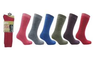 Ladies 3 Pair - ProHike Wellington Boot Socks – Assorted Colours – UK Size 4-8 - Picture 1 of 3