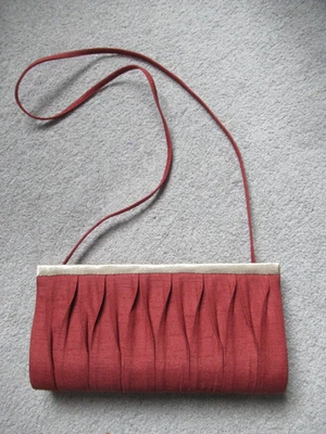 Jacques Vert Womens Copper Brown & Gold Metallic Coloured Clutch Shoulder Bag - Image 1 of 4