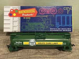 HO Scale RoundHouse 1392 Tank Train Car Quaker State w/ Box - Picture 1 of 14