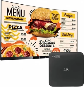 Smart Digital Signage Player with Non-Subscription CMS Software 7x24 Black - Picture 1 of 10
