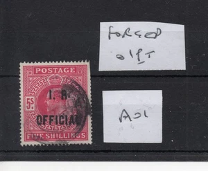 GB - Edward V11 (A 01) - 5/-d Wert IR Official - Aufdruck gebraucht - FORGED o'pt - Bild 1 von 1